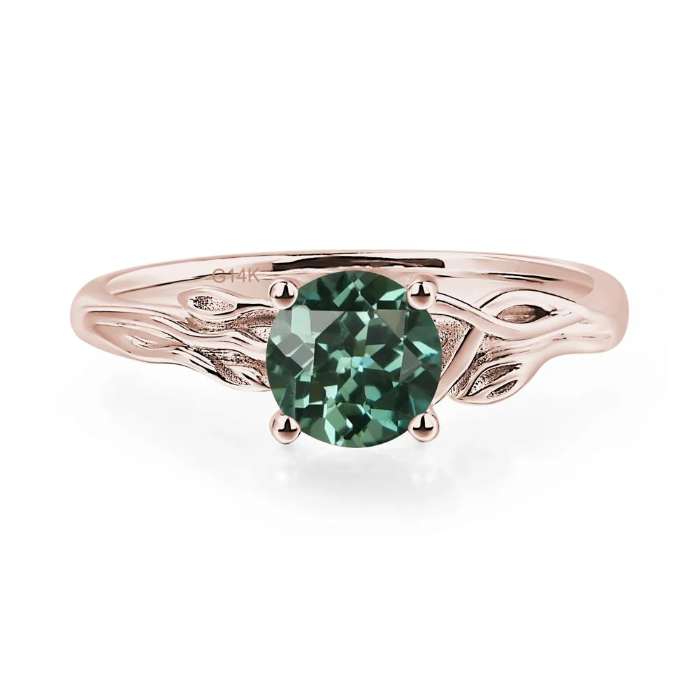 Petite Green Sapphire Tender Leaf Ring - Image 5