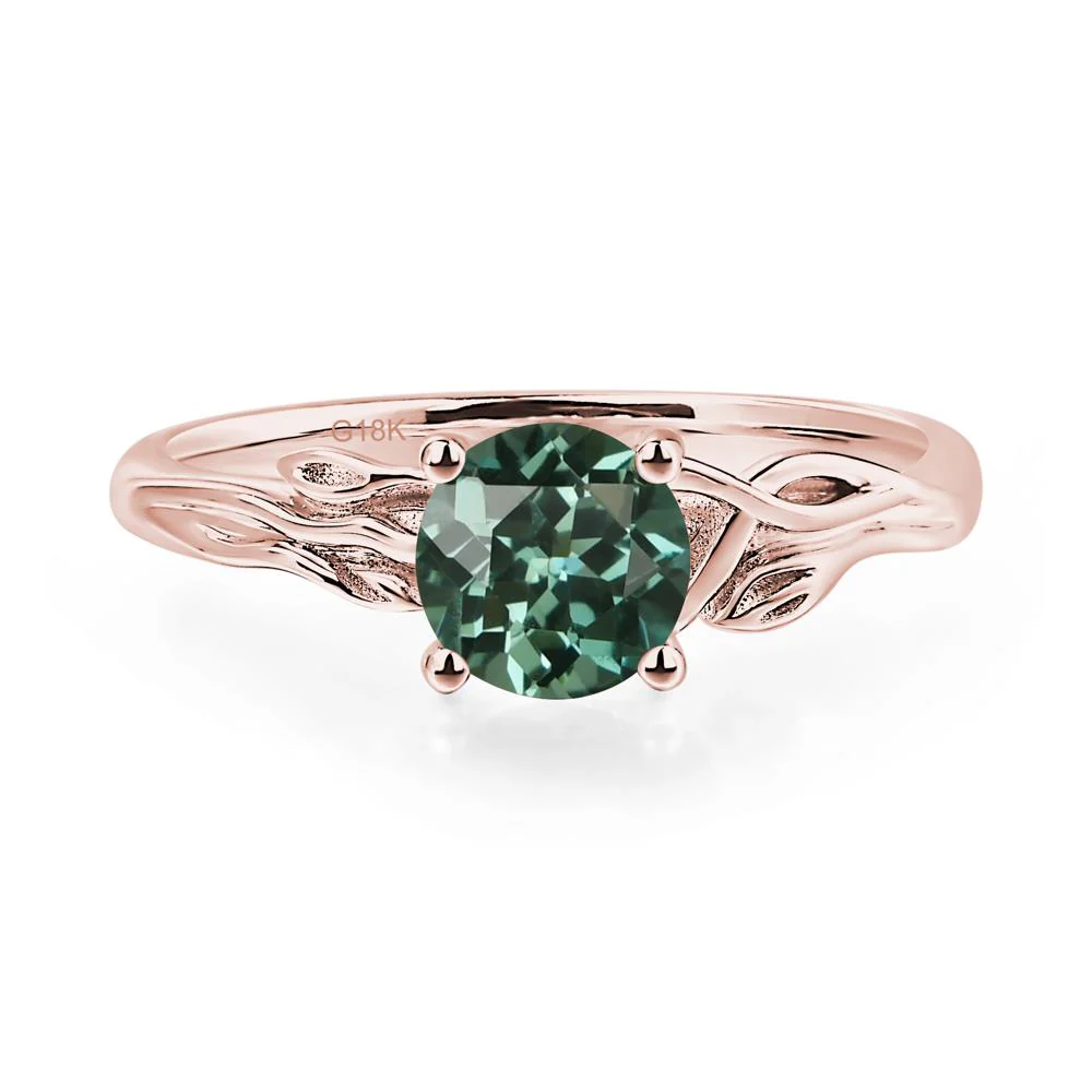 Petite Green Sapphire Tender Leaf Ring - Image 9