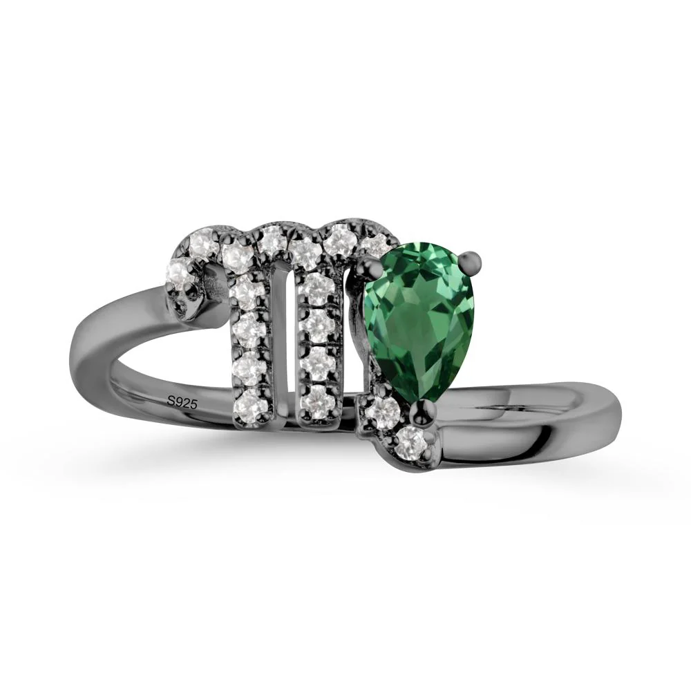 Green Sapphire Virgo Zodiac Wraparound Ring - Image 7