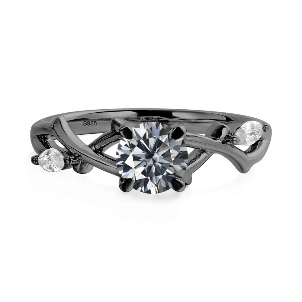 Grey Moissanite Twig Promise Ring - Image 2