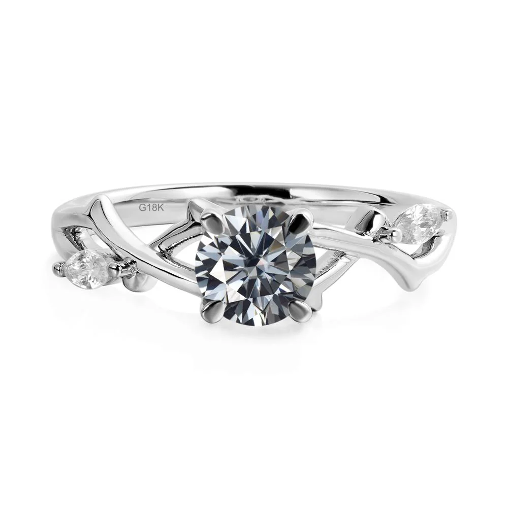 Grey Moissanite Twig Promise Ring - Image 6