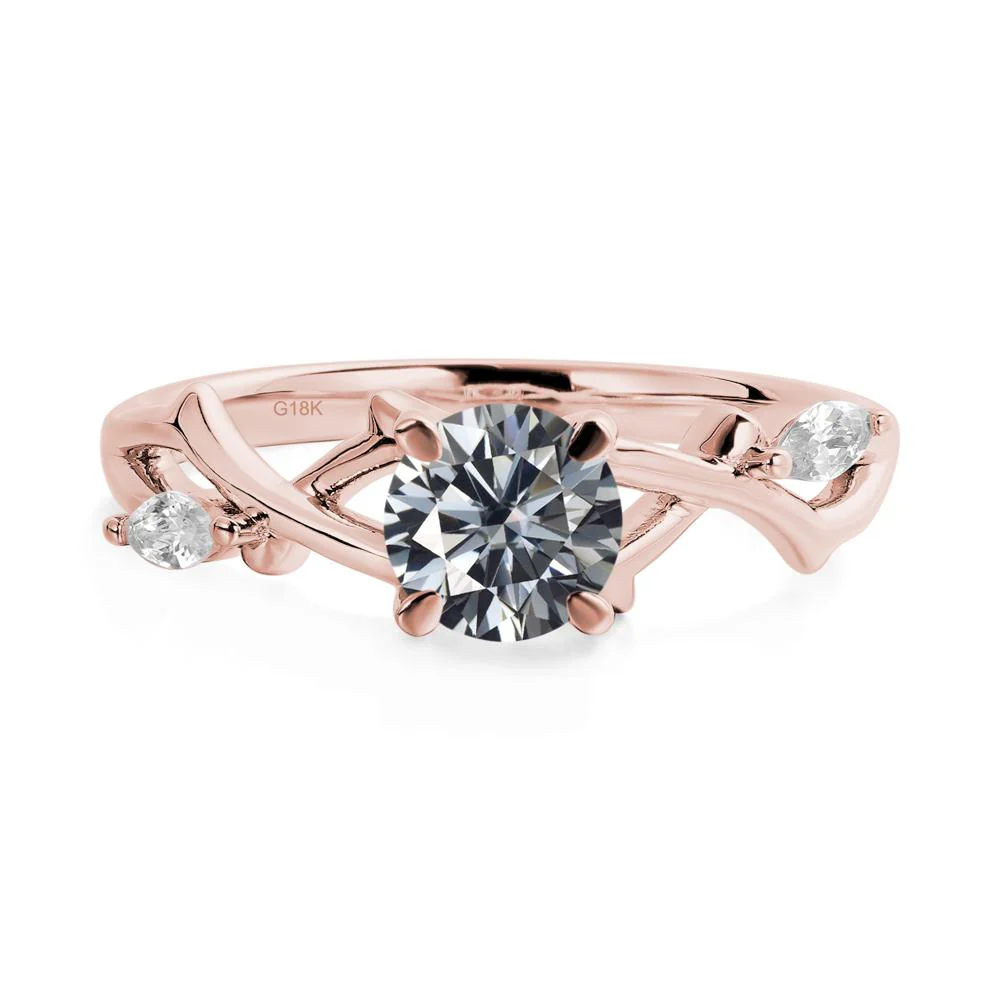 Grey Moissanite Twig Promise Ring - Image 8