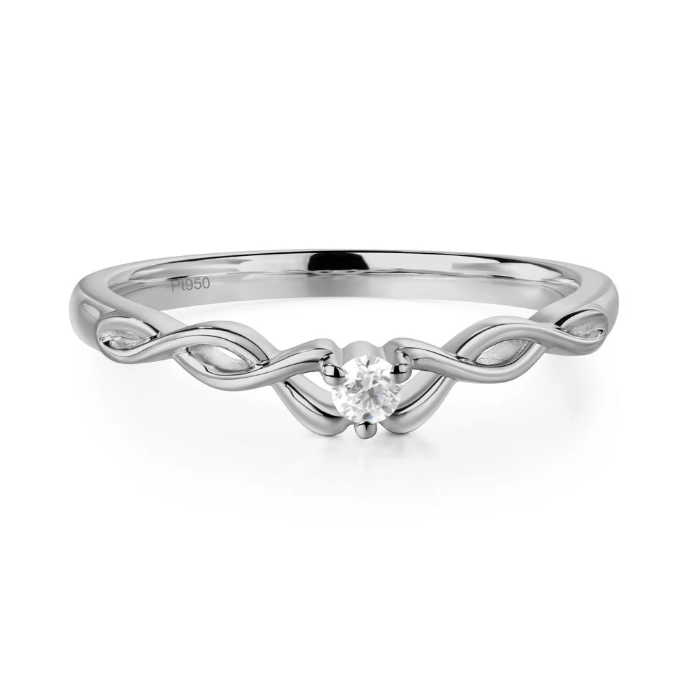 Grey Moissanite Twisted Ring - Image 28