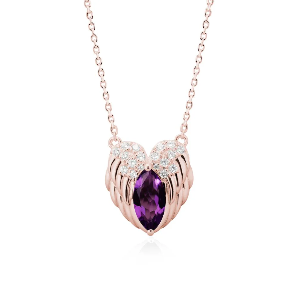 Guardian Angel Wings Amethyst Necklace - Image 4