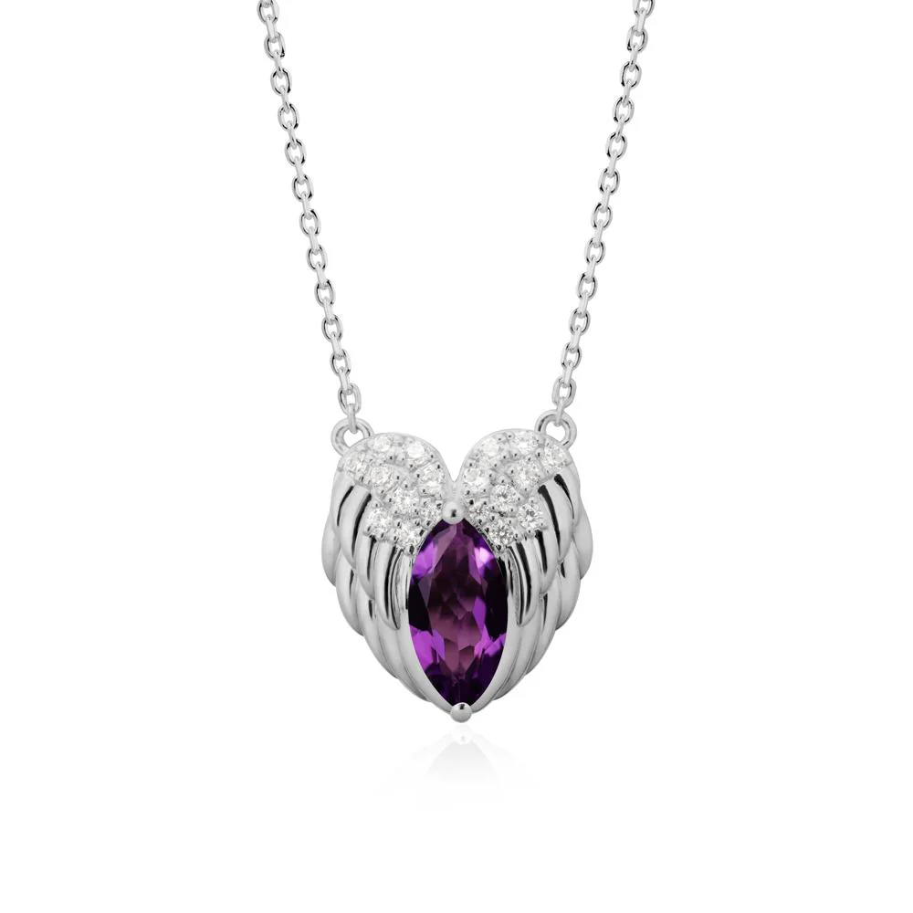 Guardian Angel Wings Amethyst Necklace - Image 8