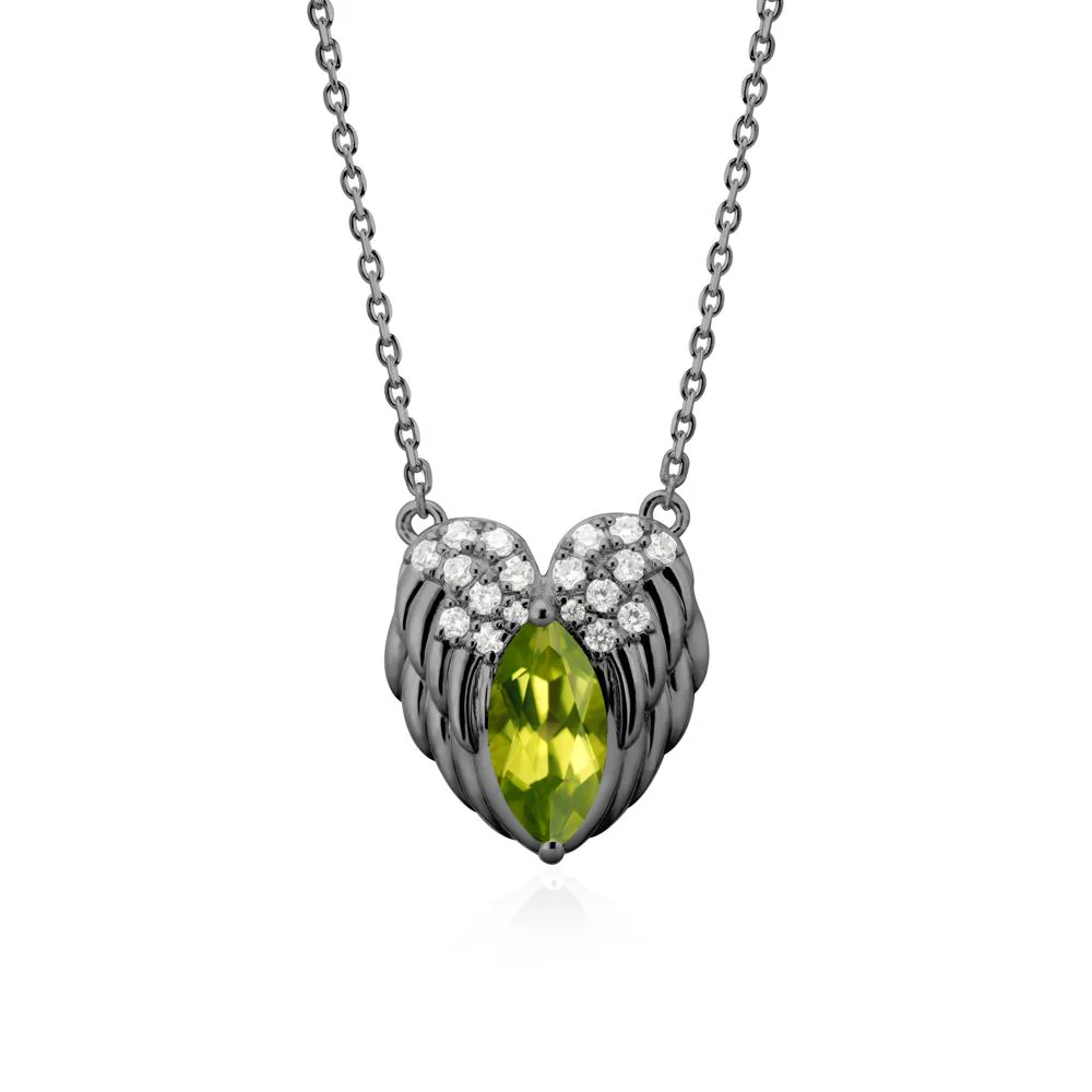 Guardian Angel Wings Peridot Necklace