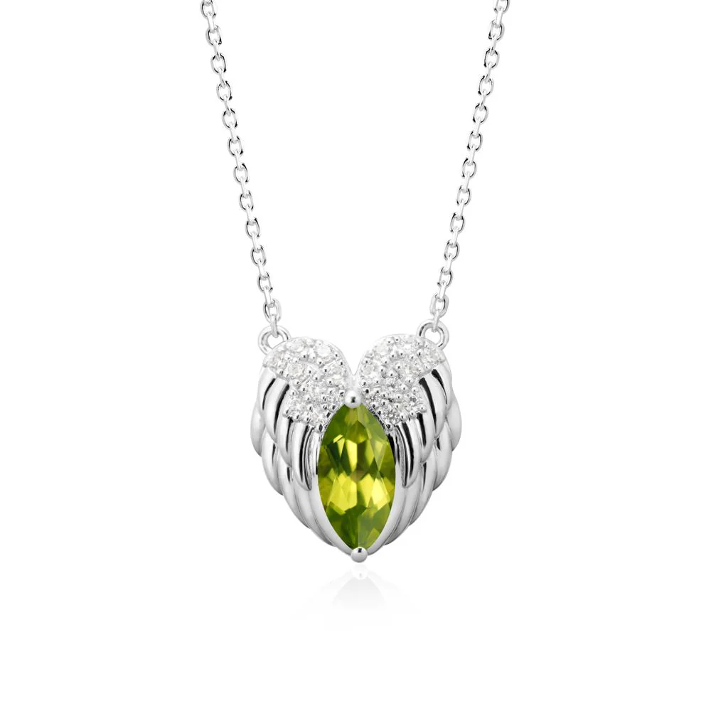 Guardian Angel Wings Peridot Necklace - Image 9