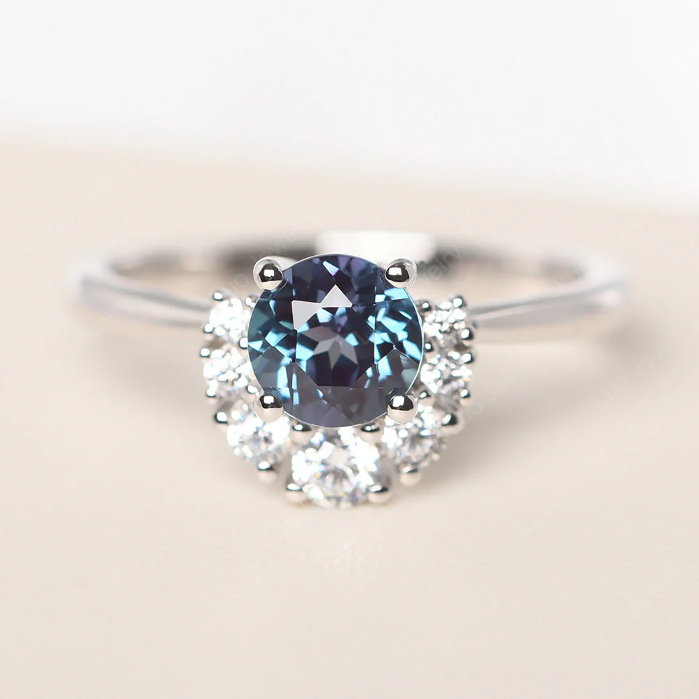 Cluster Alexandrite Ring