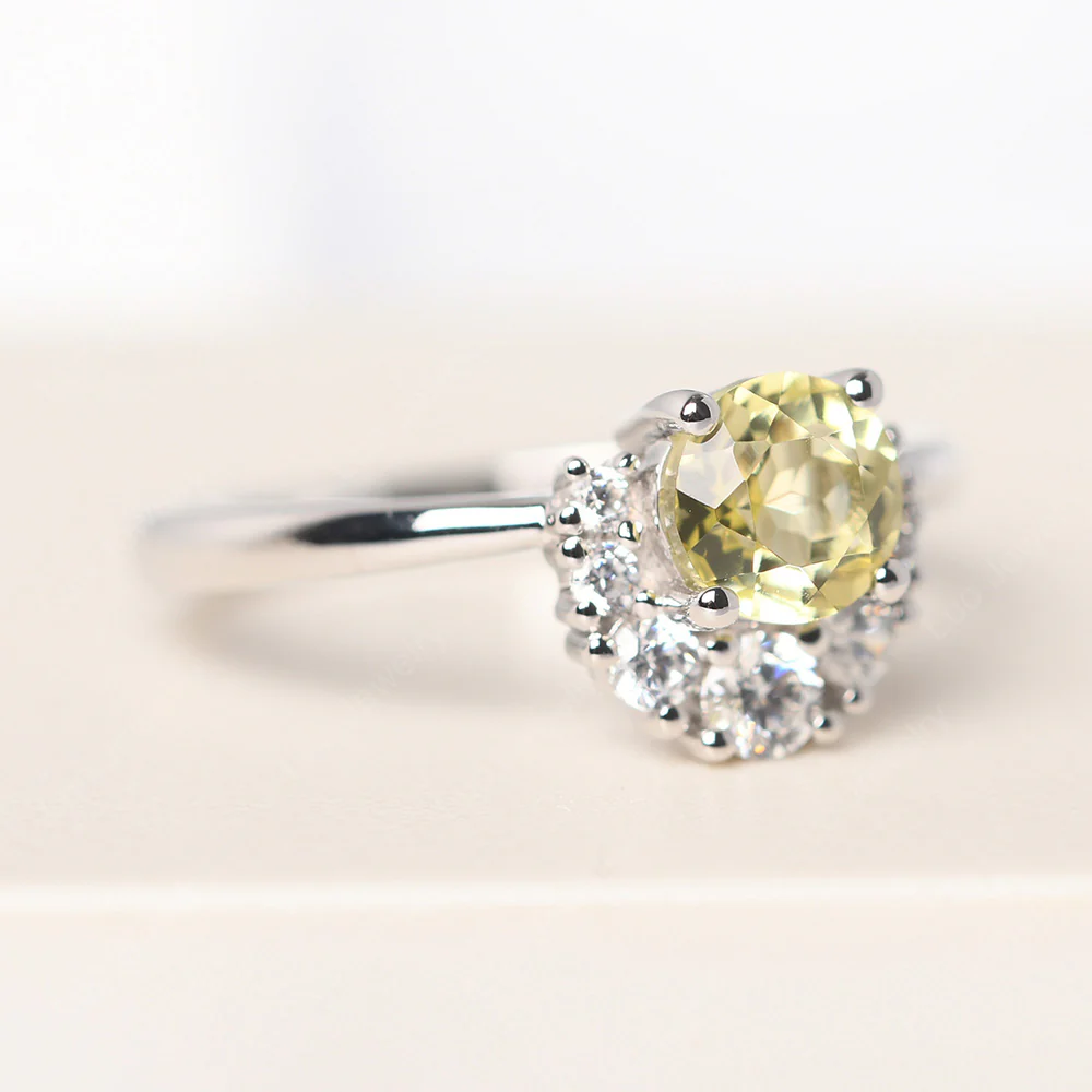 Cluster Lemon Quartz Ring - Image 2