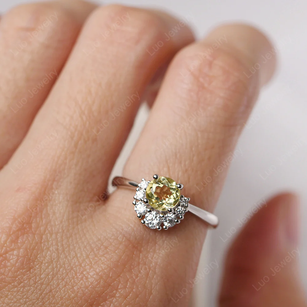 Cluster Lemon Quartz Ring - Image 5