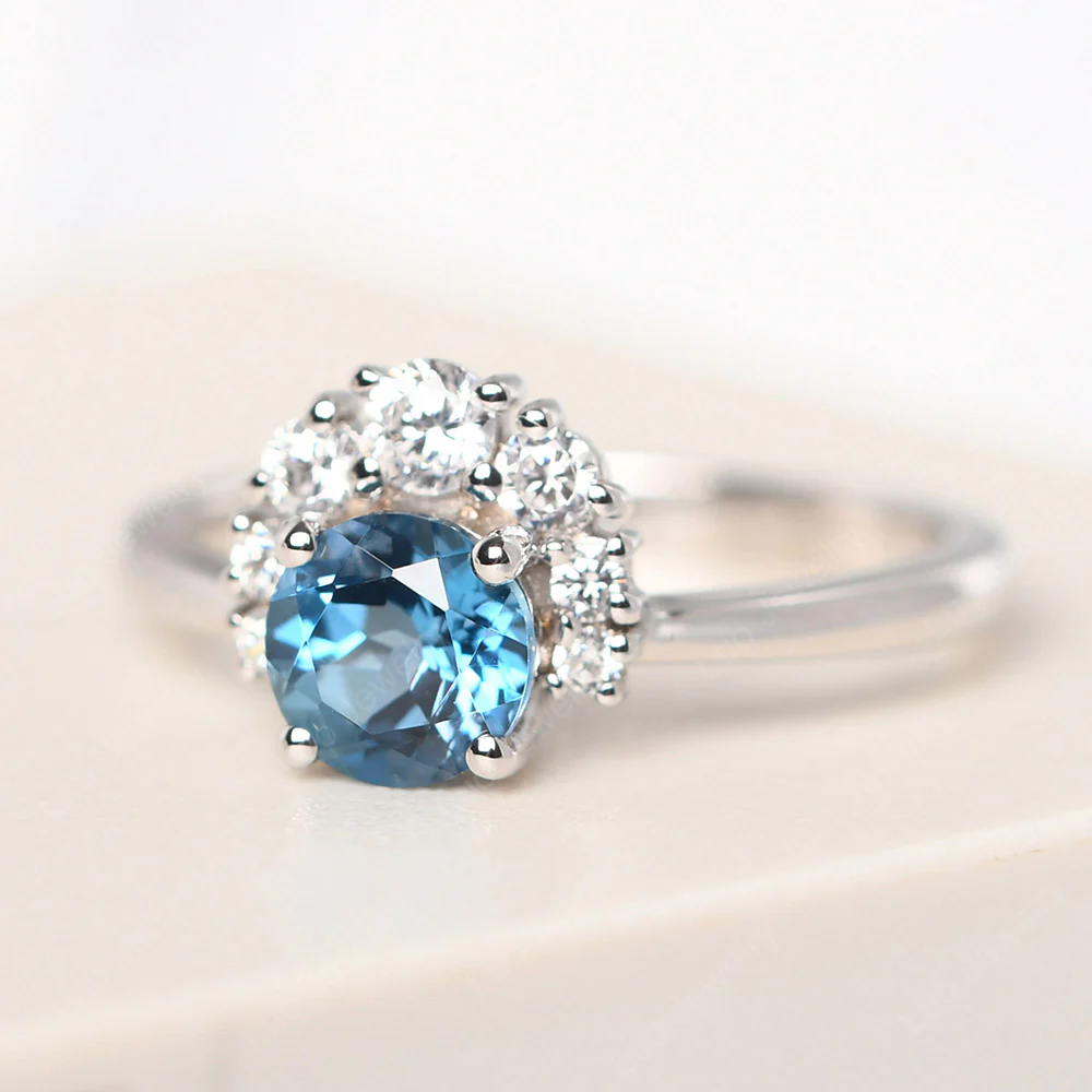 Cluster London Blue Topaz Ring - Image 2
