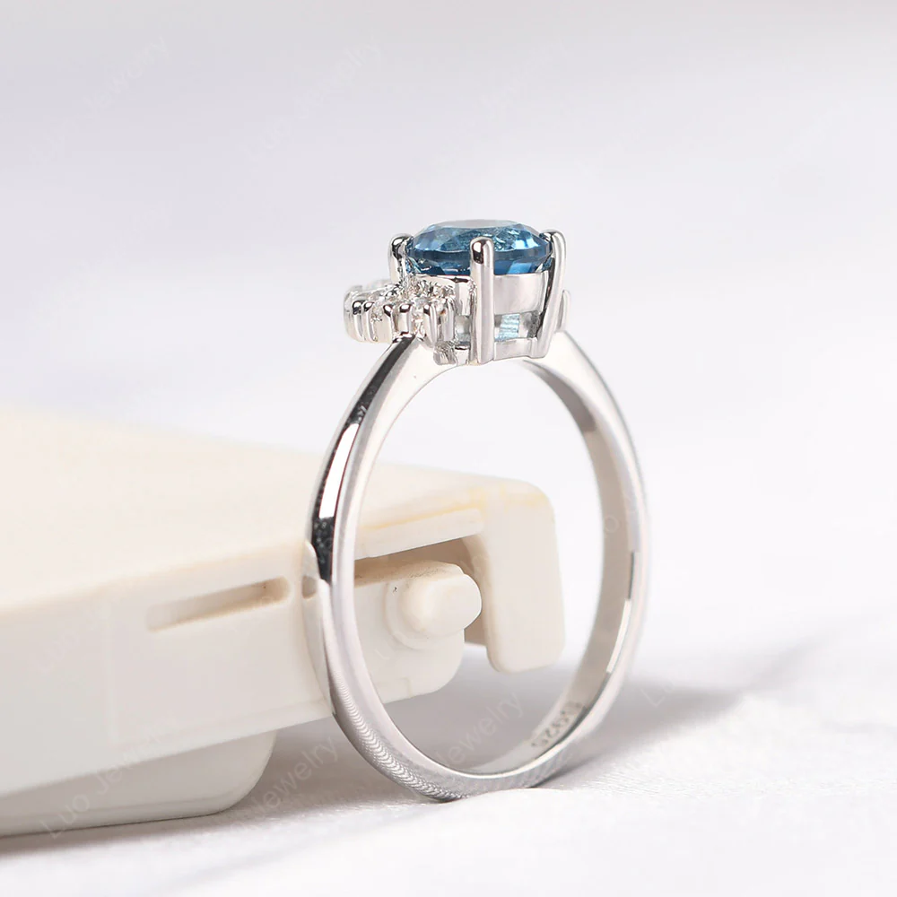 Cluster London Blue Topaz Ring - Image 3