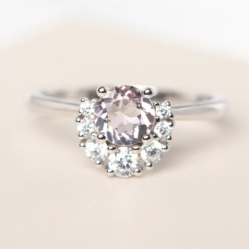 Cluster Morganite Ring
