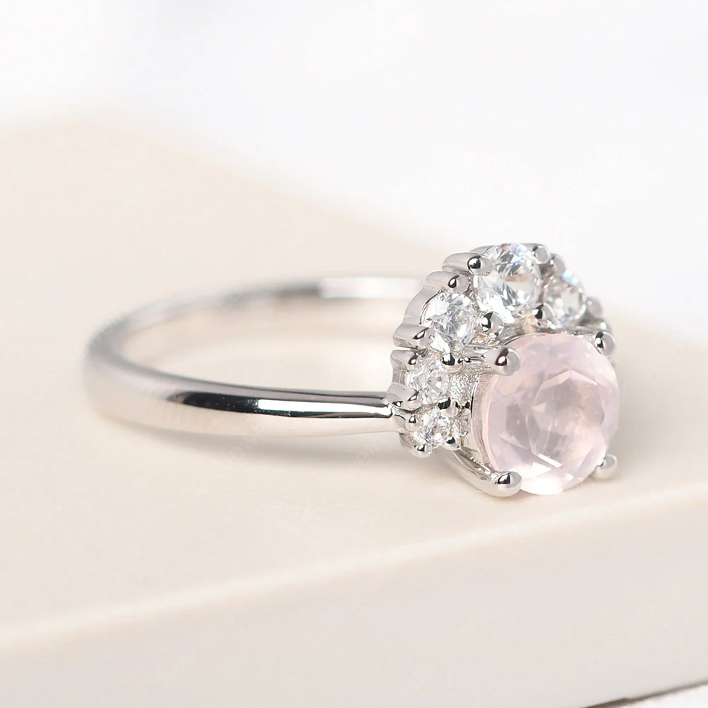 Cluster Rose Quartz Ring - Image 2