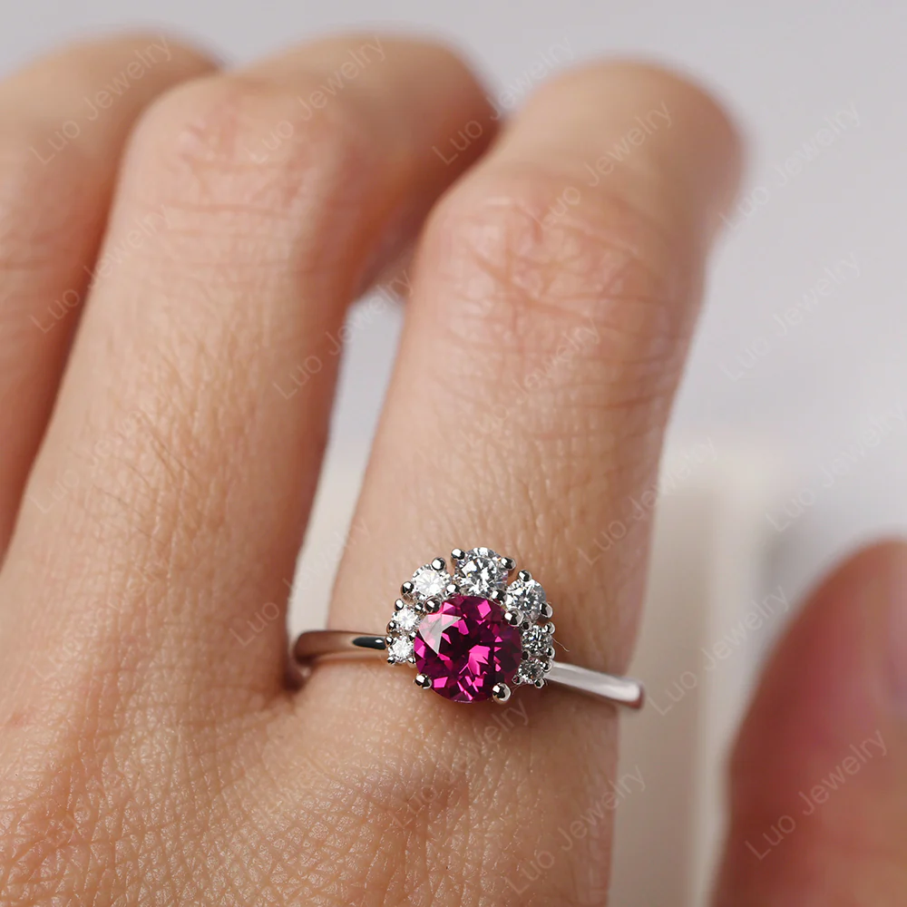 Cluster Ruby Ring - Image 5