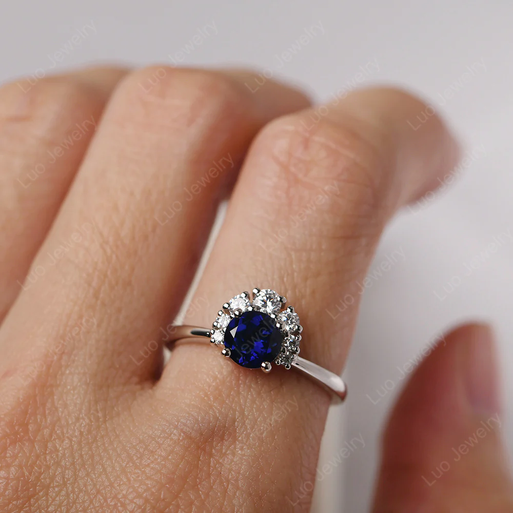 Cluster Sapphire Ring - Image 5
