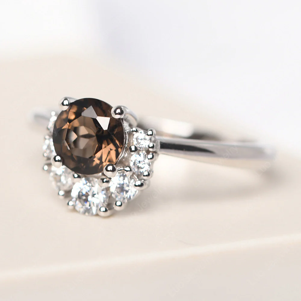 Cluster Smoky Quartz Ring - Image 2