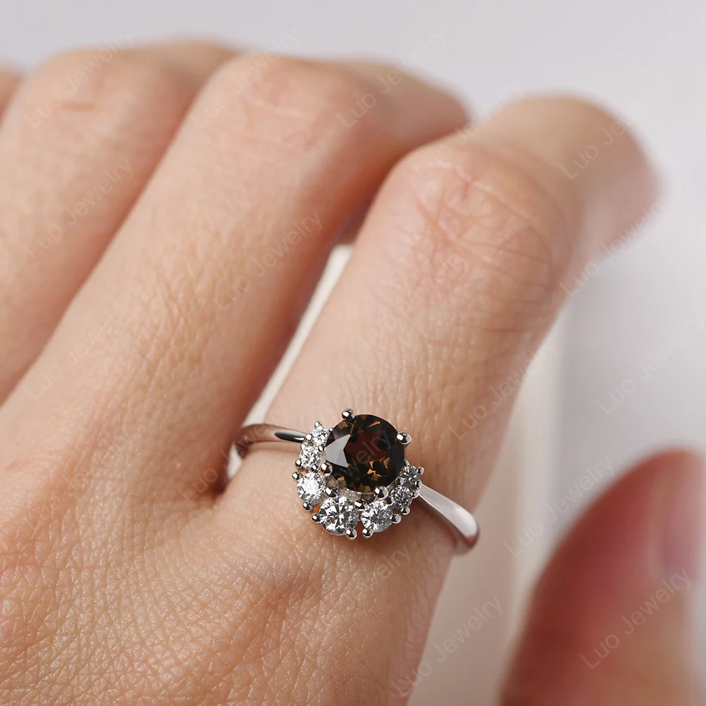 Cluster Smoky Quartz Ring - Image 5