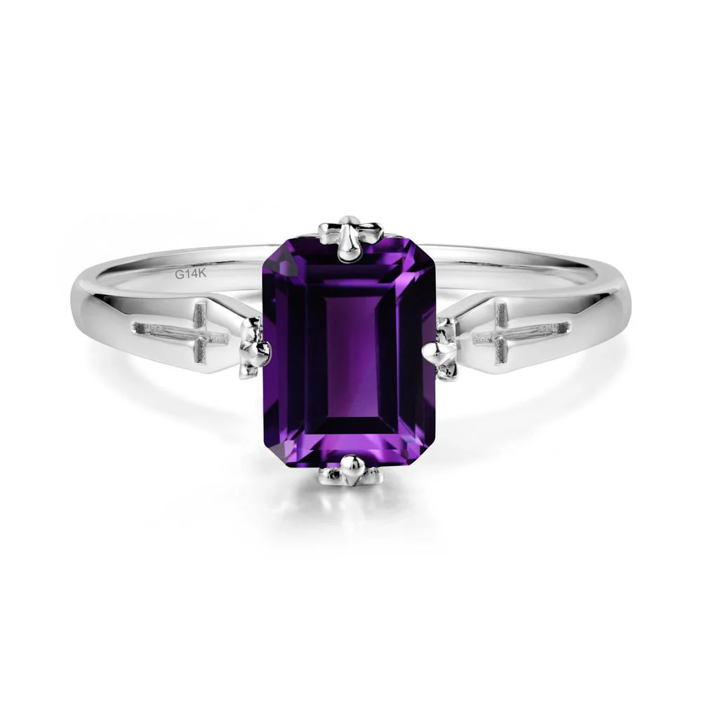 Halloween Emerlald Cut Amethyst Ring - Image 2