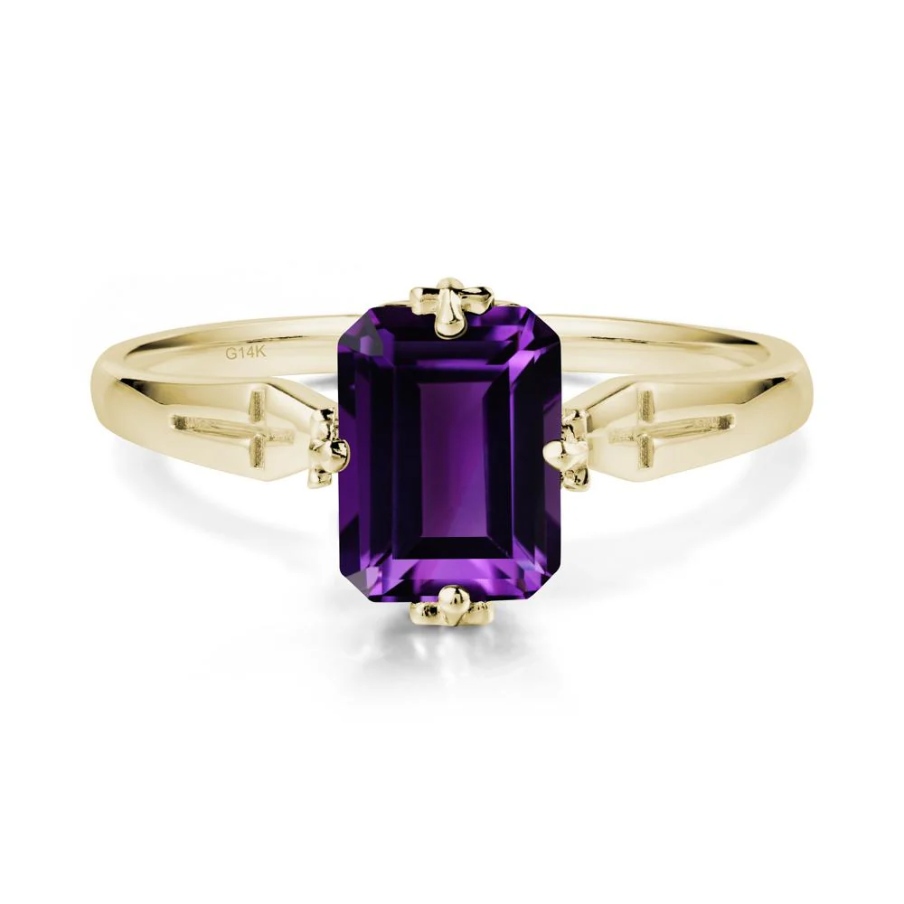 Halloween Emerlald Cut Amethyst Ring - Image 3