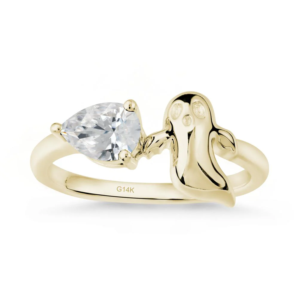 Halloween Ghost Cubic Zirconia Ring - Image 3
