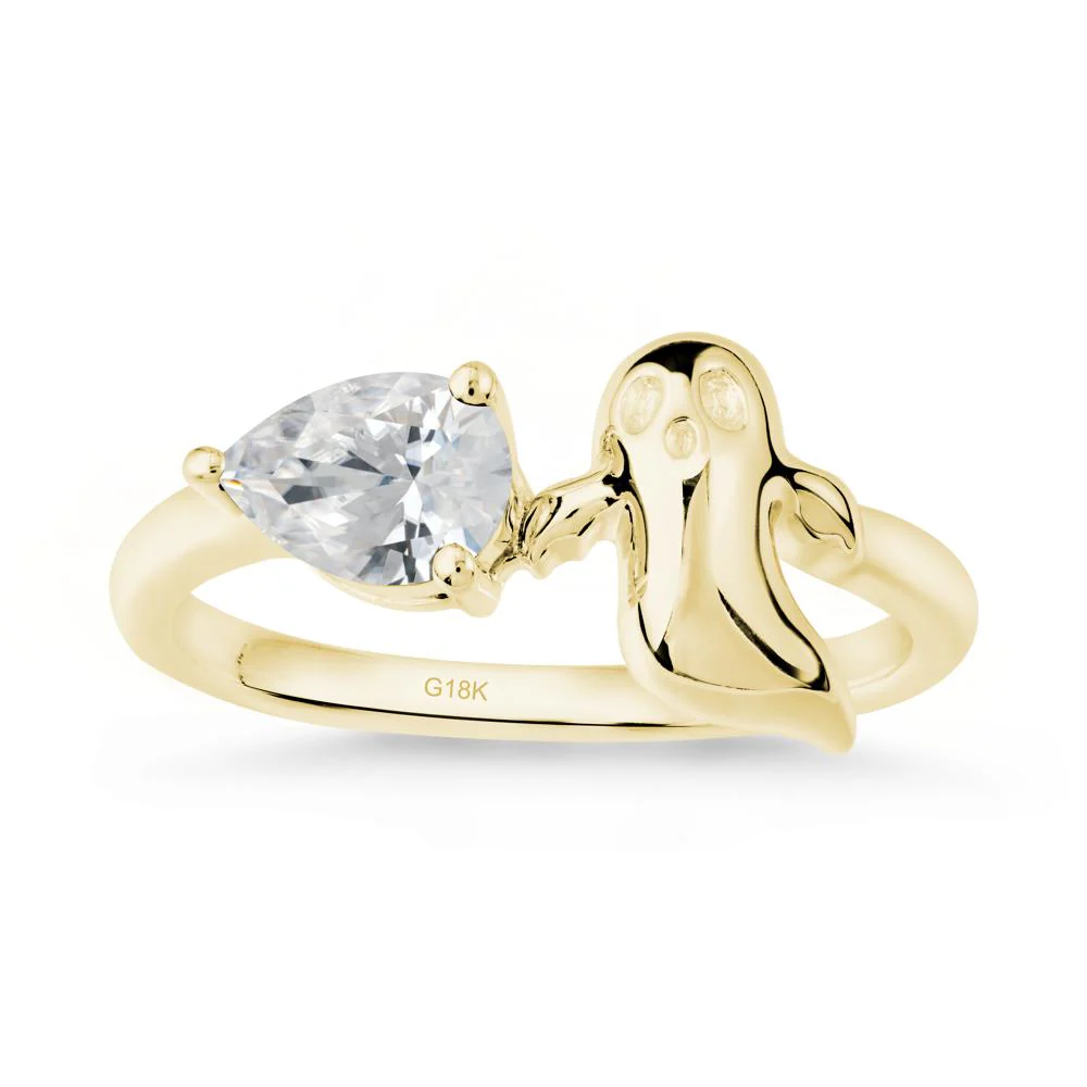 Halloween Ghost Cubic Zirconia Ring - Image 6