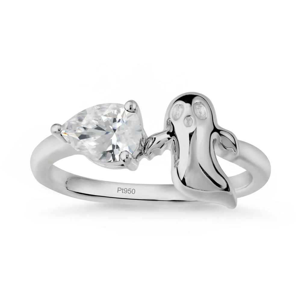Halloween Ghost Cubic Zirconia Ring - Image 8
