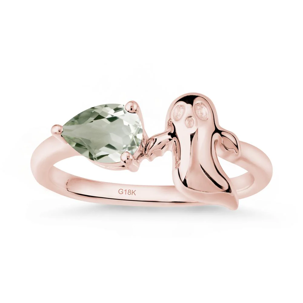 Halloween Ghost Green Amethyst Ring - Image 5