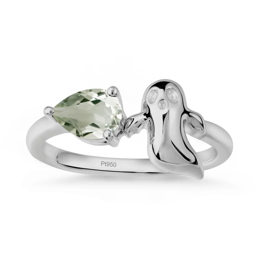 Halloween Ghost Green Amethyst Ring - Image 9