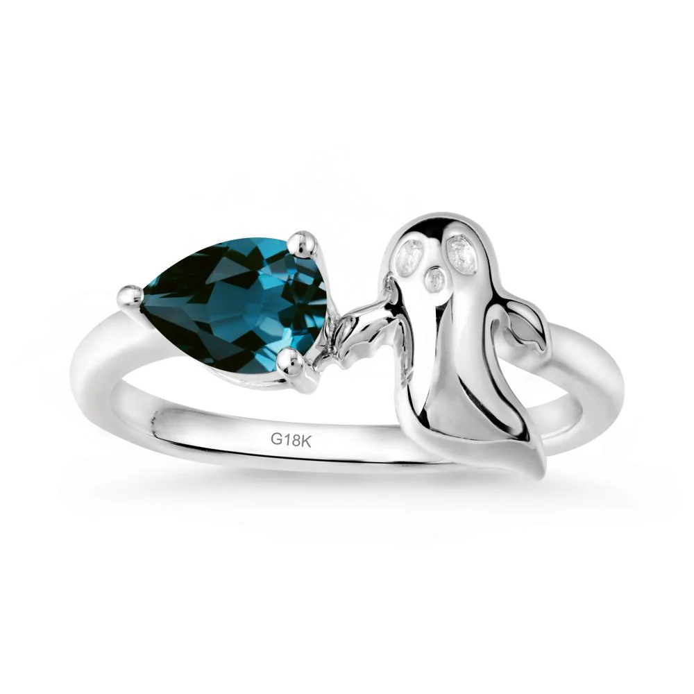 Halloween Ghost London Blue Topaz Ring - Image 5
