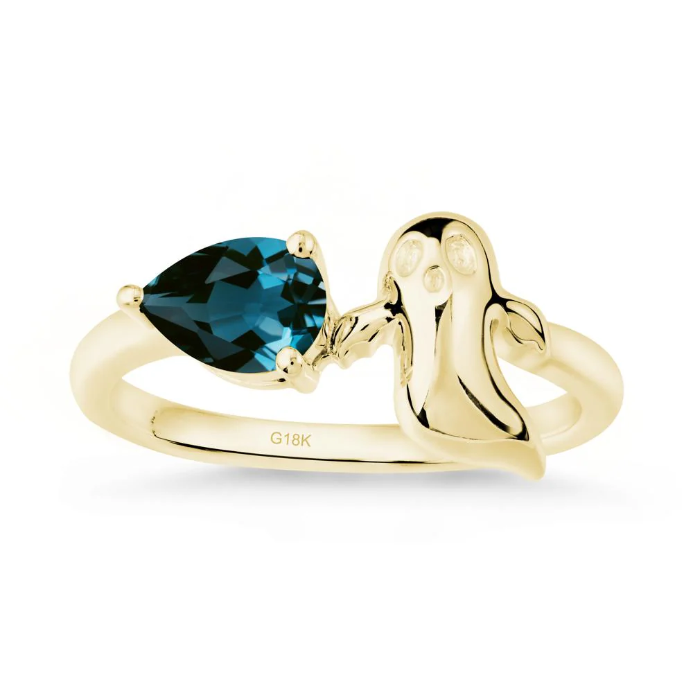 Halloween Ghost London Blue Topaz Ring - Image 6