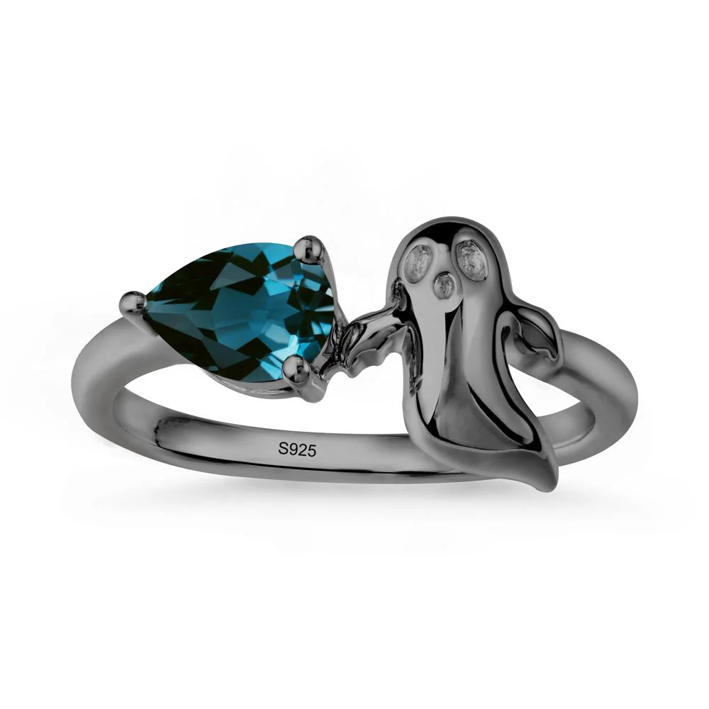Halloween Ghost London Blue Topaz Ring - Image 7