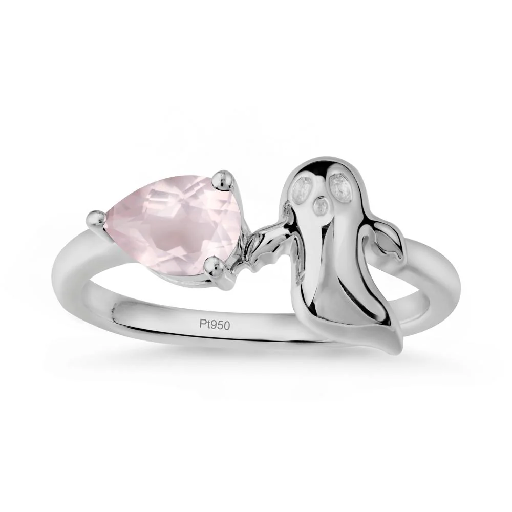 Halloween Ghost Rose Quartz Ring - Image 8