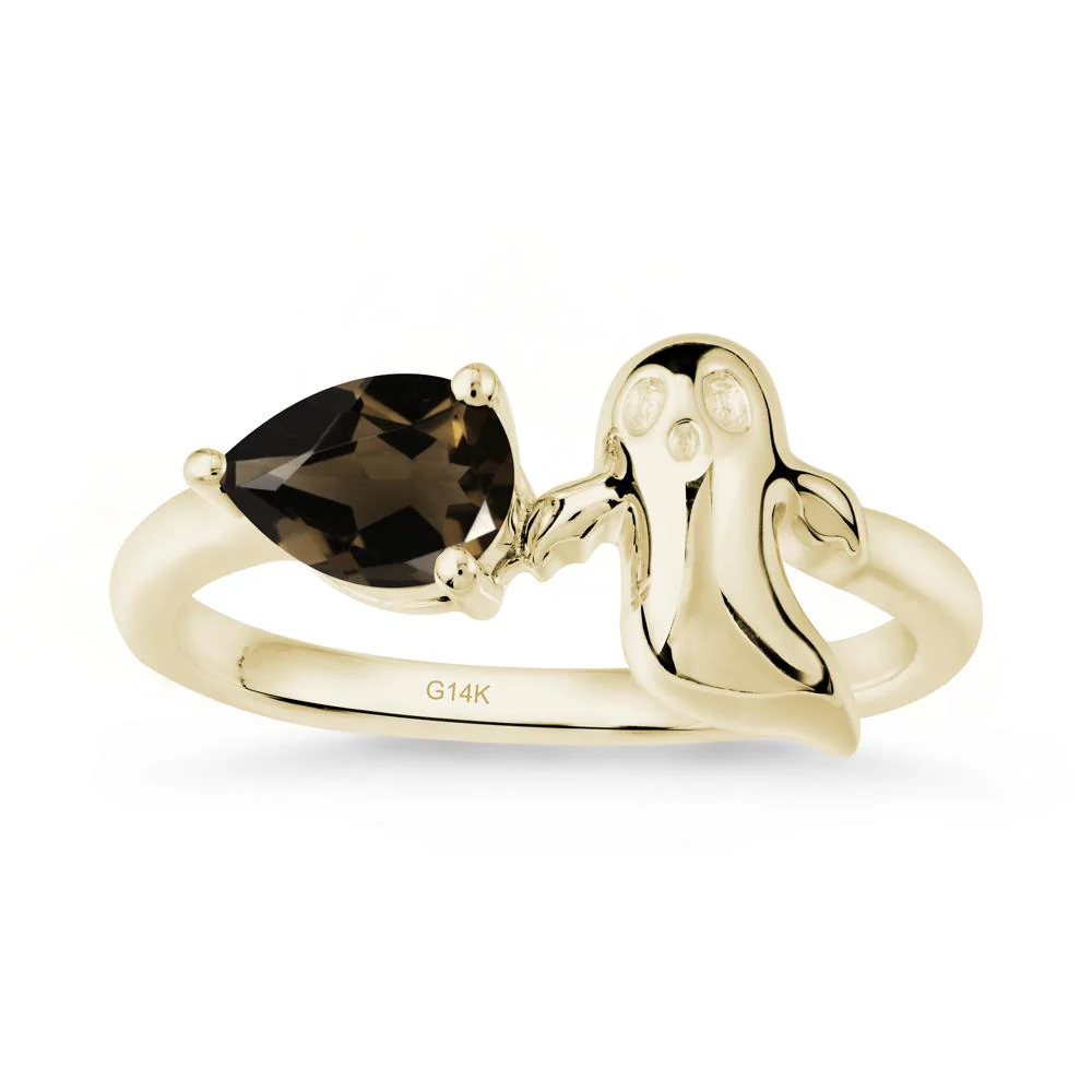Halloween Ghost Smoky Quartz Ring - Image 4
