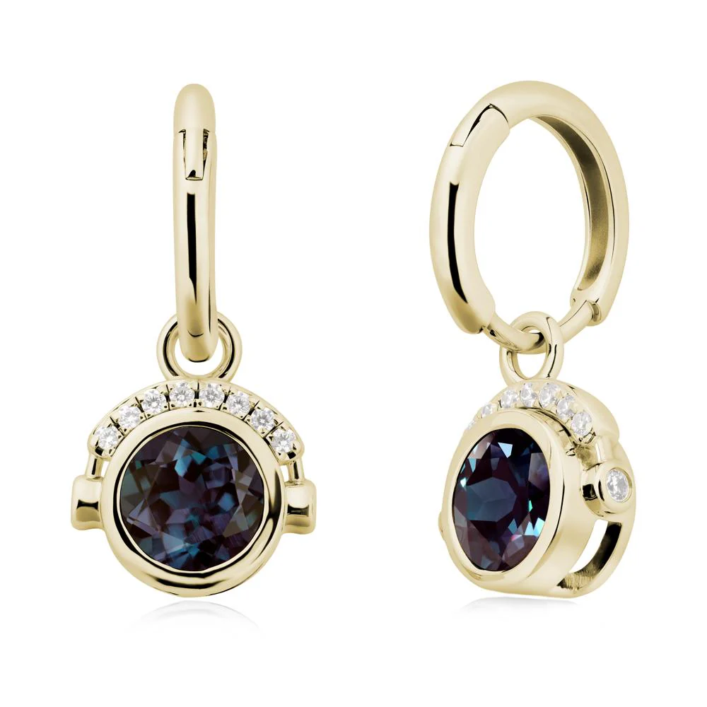 Headphones-Inspired Playful Alexandrite Earrings