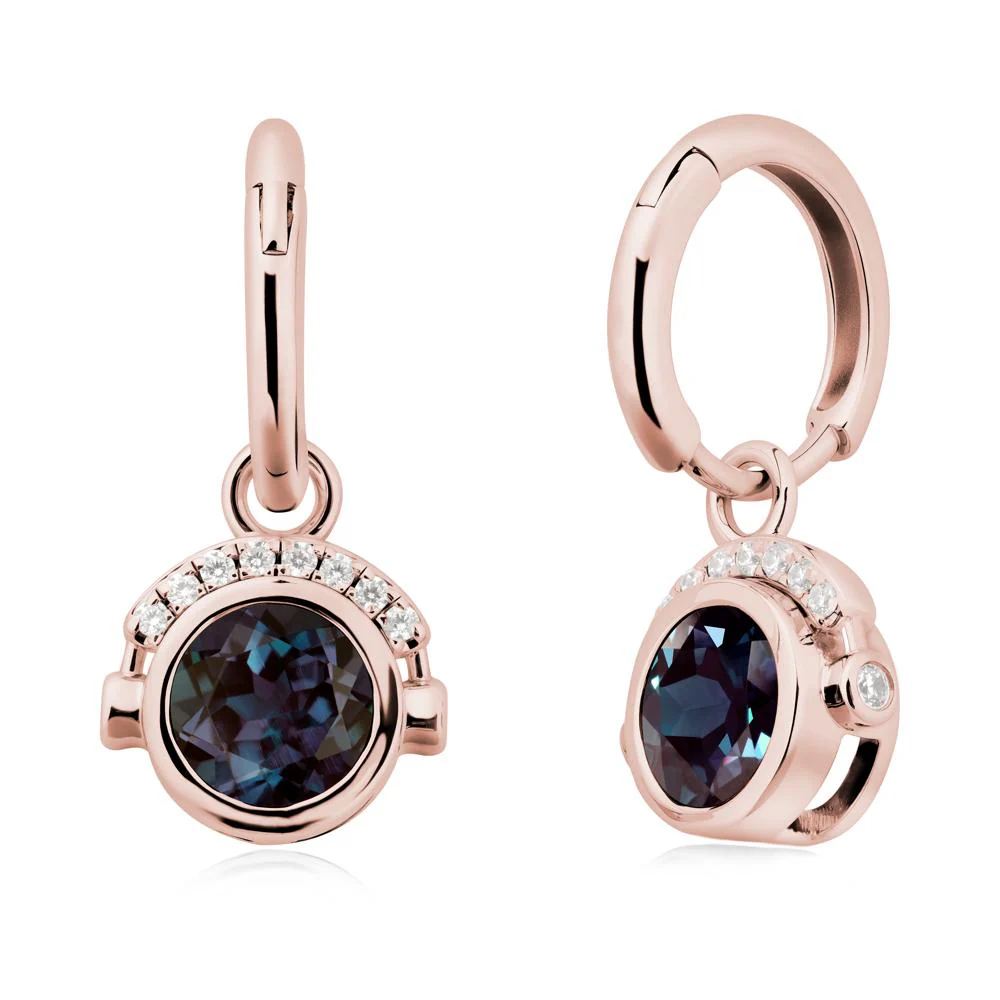 Headphones-Inspired Playful Alexandrite Earrings - Image 4