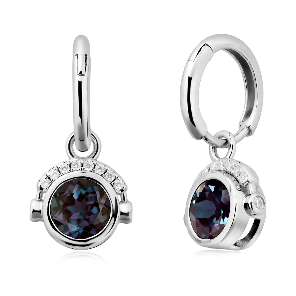 Headphones-Inspired Playful Alexandrite Earrings - Image 5