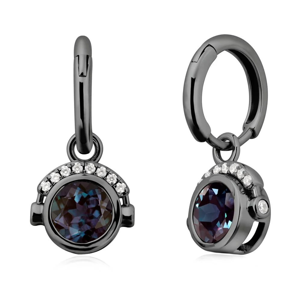 Headphones-Inspired Playful Alexandrite Earrings - Image 7