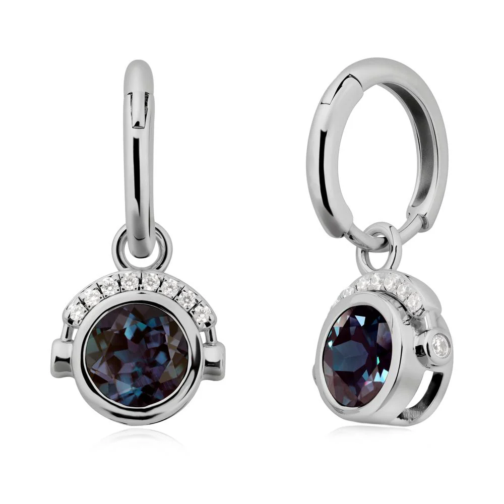 Headphones-Inspired Playful Alexandrite Earrings - Image 8