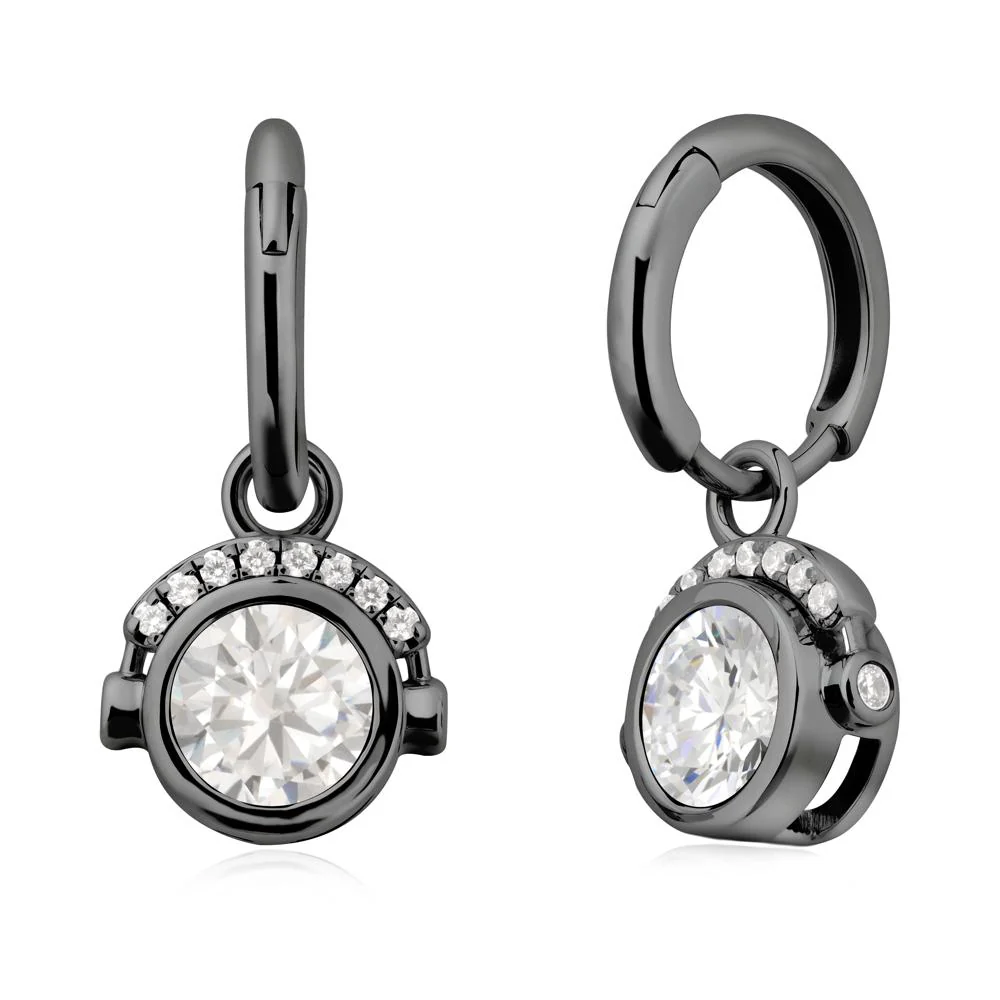 Headphones-Inspired Playful Cubic Zirconia Earrings - Image 7