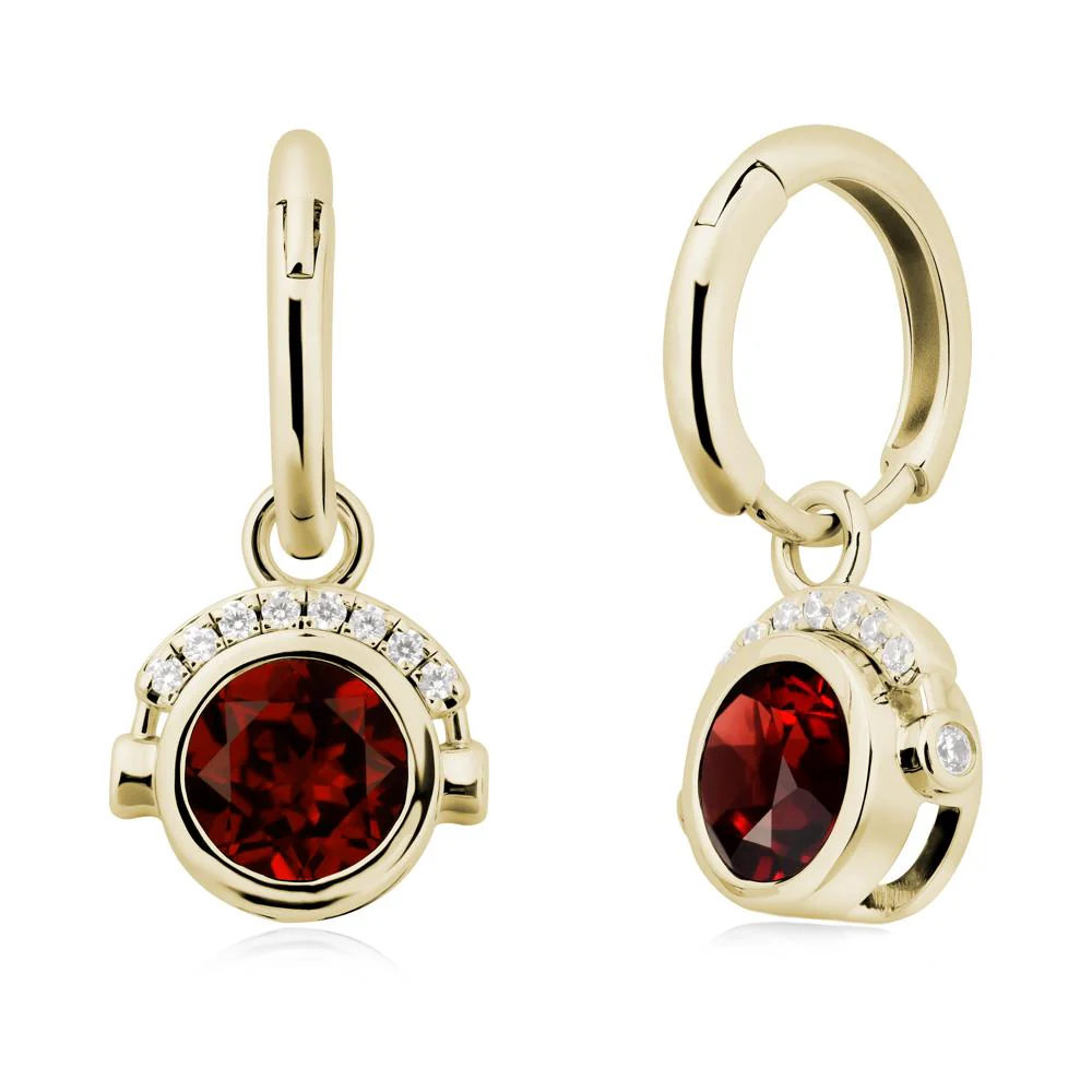 Headphones-Inspired Playful Garnet Earrings - Image 4