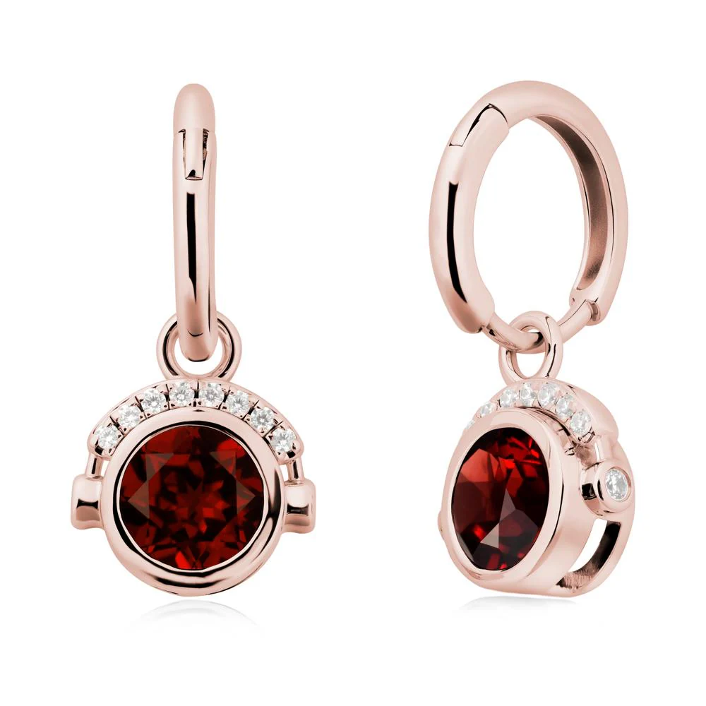 Headphones-Inspired Playful Garnet Earrings - Image 5