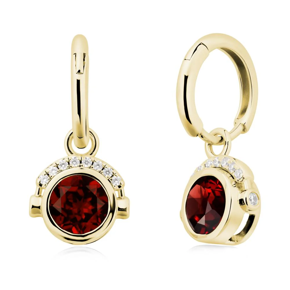 Headphones-Inspired Playful Garnet Earrings - Image 7