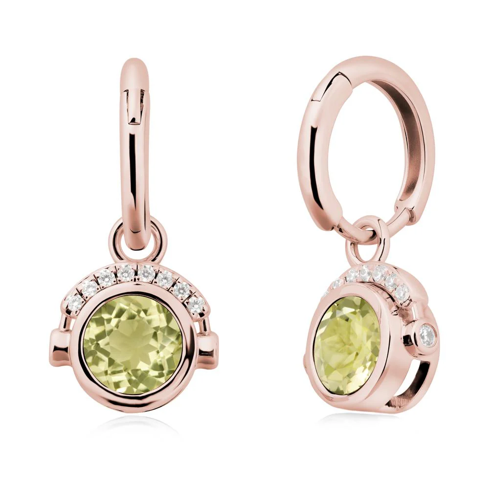 Headphones-Inspired Playful Lemon Quartz Earrings - Image 4