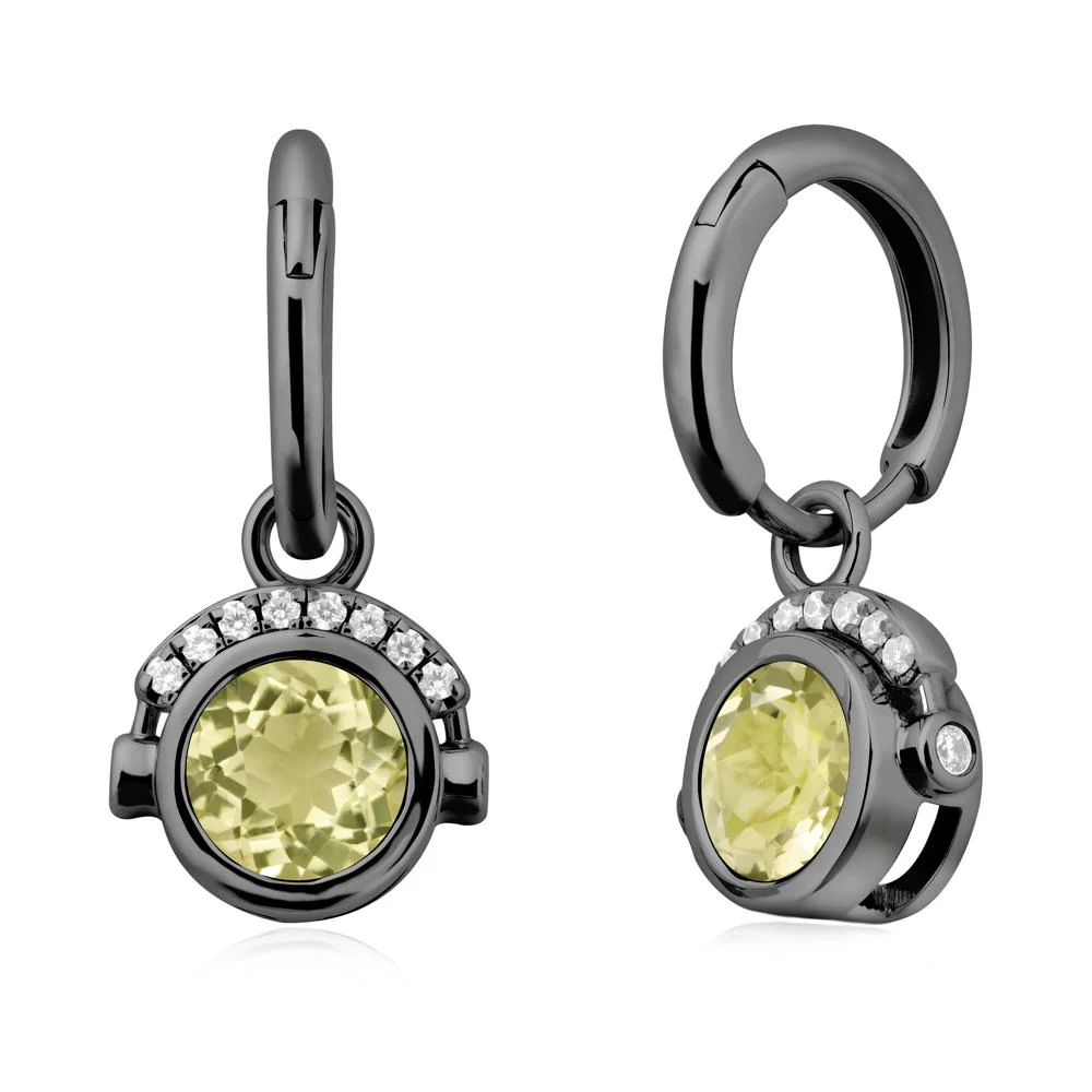 Headphones-Inspired Playful Lemon Quartz Earrings - Image 7