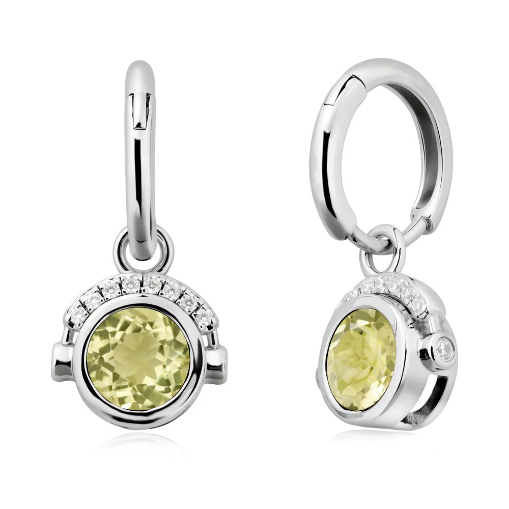 Headphones-Inspired Playful Lemon Quartz Earrings - Image 9