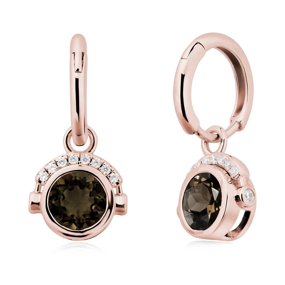 Headphones-Inspired Playful Smoky Quartz Earrings - Image 5