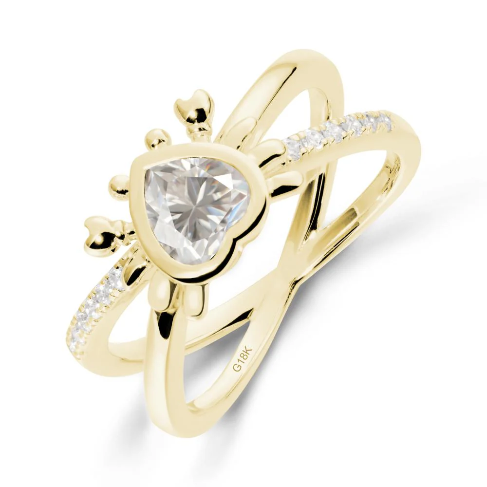 Hear Shaped Crab Moissanite Ring - Image 7