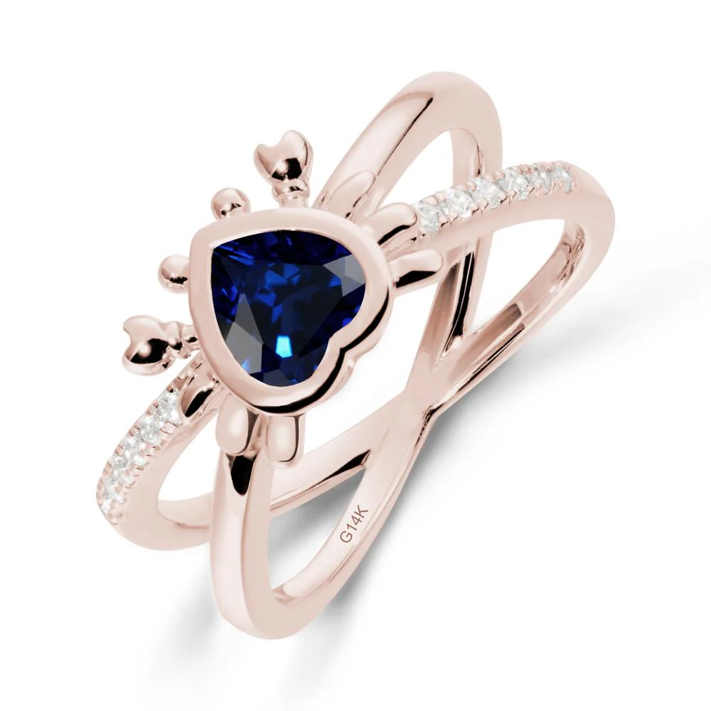 Hear Shaped Crab Sapphire Ring - Image 2