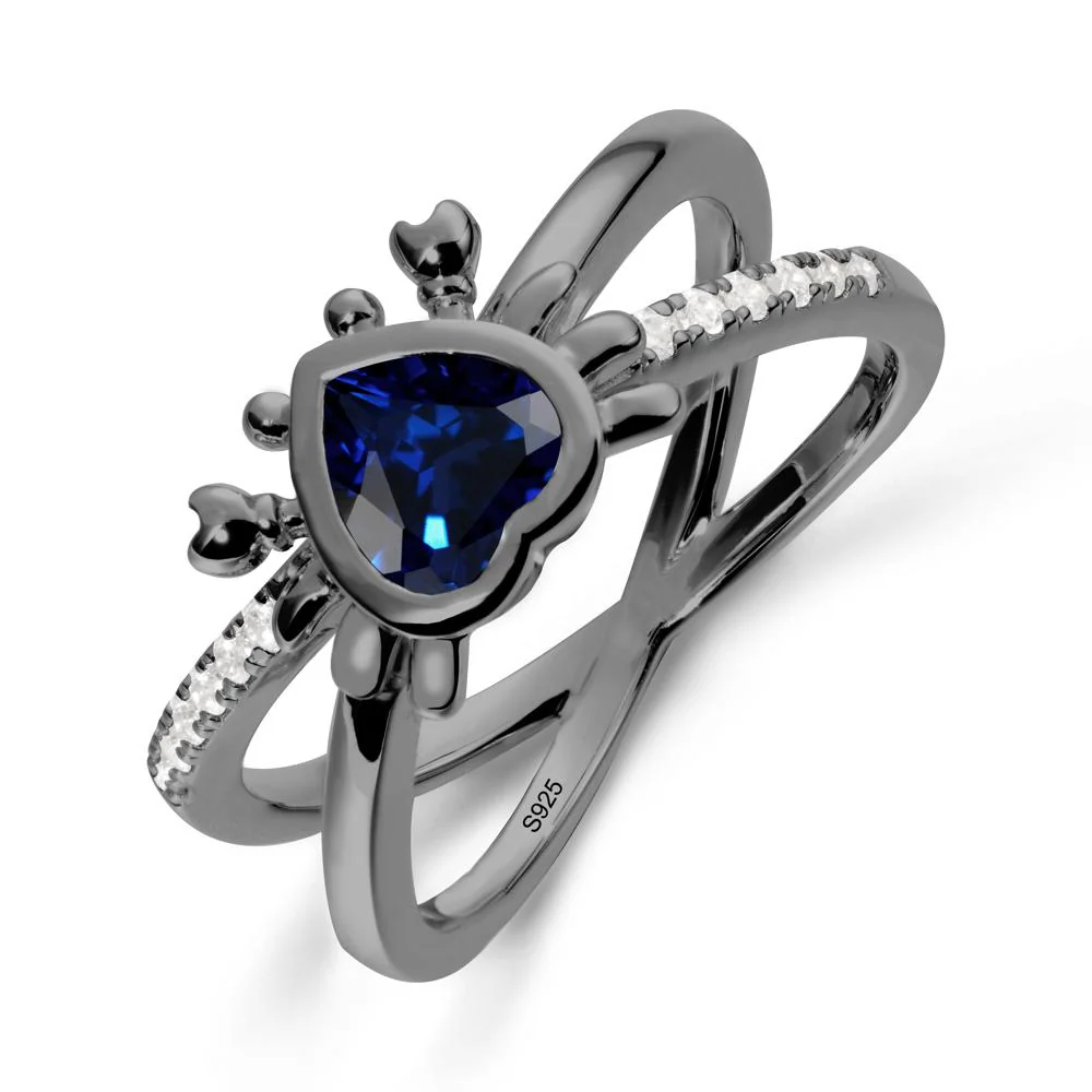 Hear Shaped Crab Sapphire Ring - Image 8